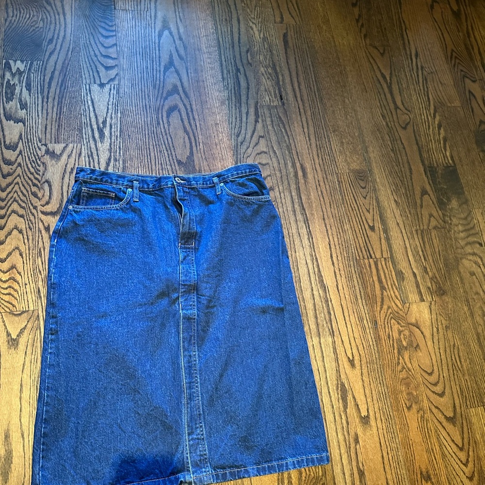 Mango Midi Denim Skirt